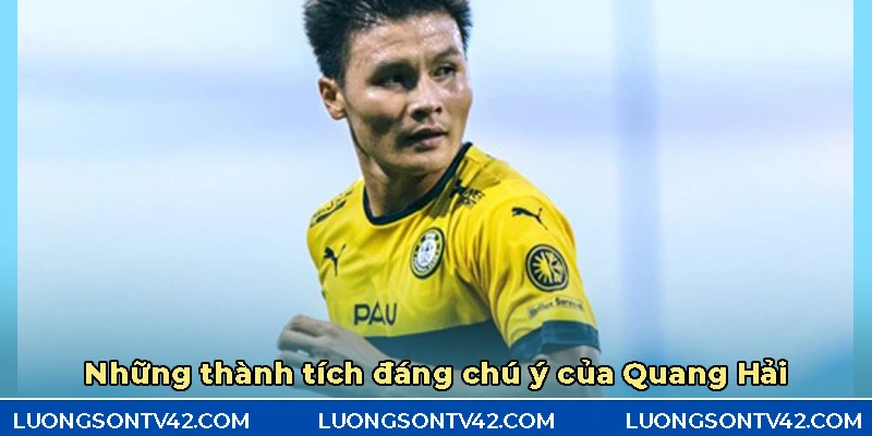 Những thành tích nổi bật mà Quang Hải đạt được